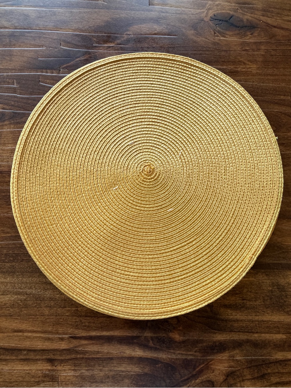 Round Woven Golden Yellow Placemat